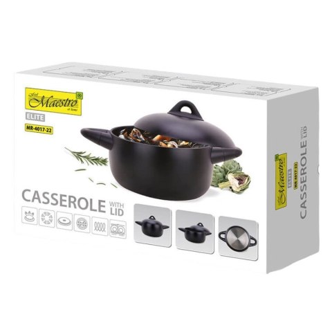 Garnek z pokrywką / Kociołek MARBLE 22cm, 4,0l MR-4017-22 Feel-Maestro