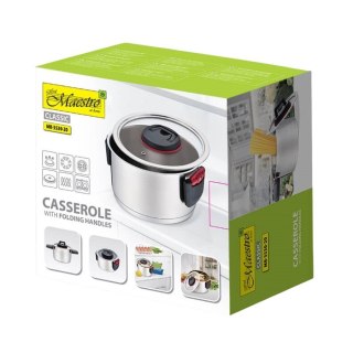 Garnek ze składanymi uchwytami 20cm, 3,2l MR-3530-20 Feel-Maestro