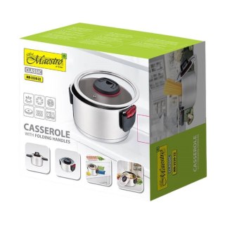 Garnek ze składanymi uchwytami 22cm, 4,2l MR-3530-22 Feel-Maestro