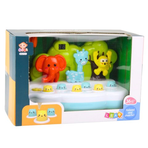 Gra Zręcznościowa Zwierzątka Whack-A-Mole Licznik Młotek Kolorowa LEAN Toys