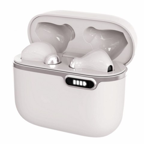 Słuchawki Bluetooth z HQ mikrofonem TWS (USB-C) Białe ART