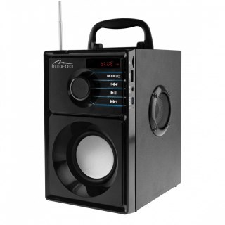 Głośnik BOOMBOX SILVER MT3179 Bluetooth 5.1+EDR/FM/MP3/MicroSD/USB/AUS/Pilot/USB-C/LED/RMS 15W/PMPO 600W Media-Tech