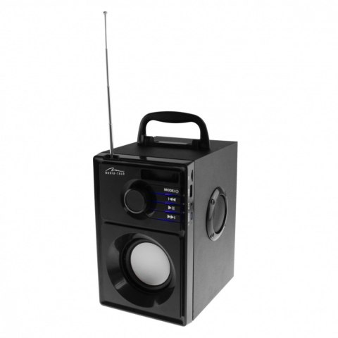 Głośnik BOOMBOX SILVER MT3179 Bluetooth 5.1+EDR/FM/MP3/MicroSD/USB/AUS/Pilot/USB-C/LED/RMS 15W/PMPO 600W Media-Tech
