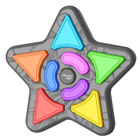 Elektroniczna Gra Logiczna Memory Gwiazda Światła Dźwięki 4w1 LEAN Toys