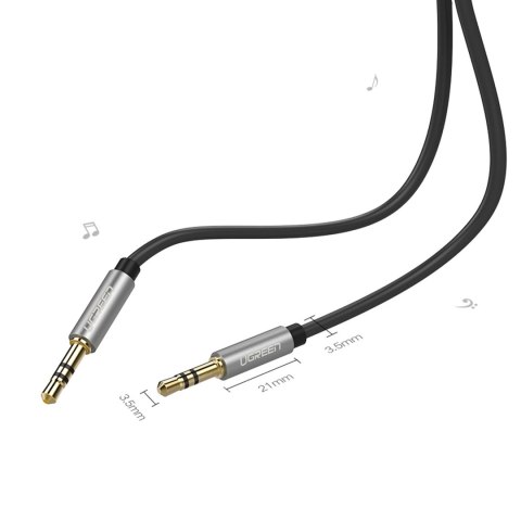 Kabel przewód audio AUX mini jack 3.5mm 3m - czarny UGREEN