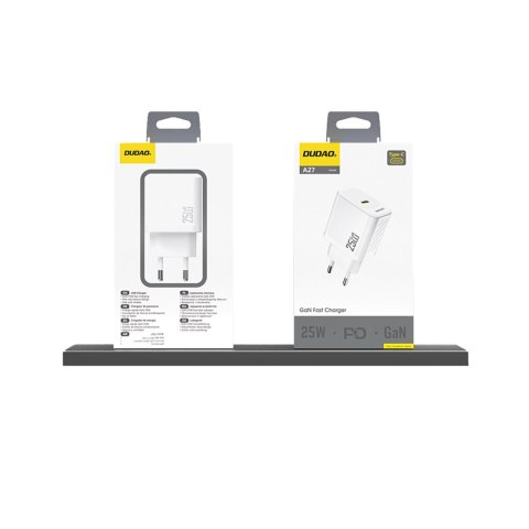 Ładowarka sieciowa 25W GaN USB-C - biała DUDAO