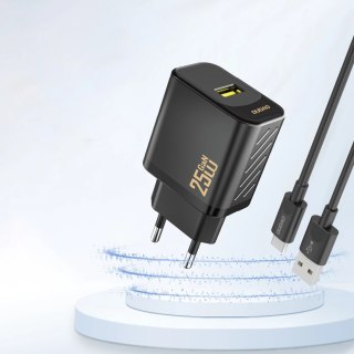 Ładowarka sieciowa GaN 25W USB-A - czarna DUDAO