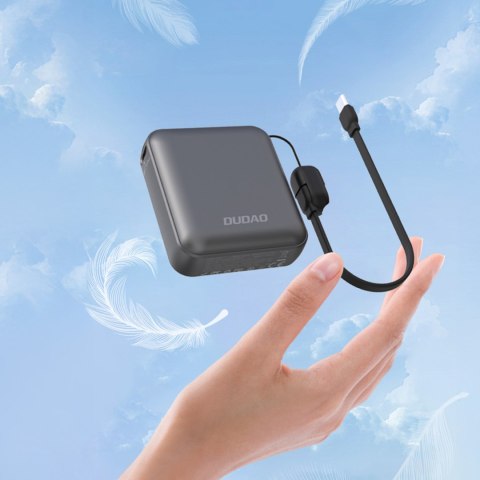 Powerbank K22+ 10000mAh z zawieszką kablem 22.5W USB-C - szary DUDAO