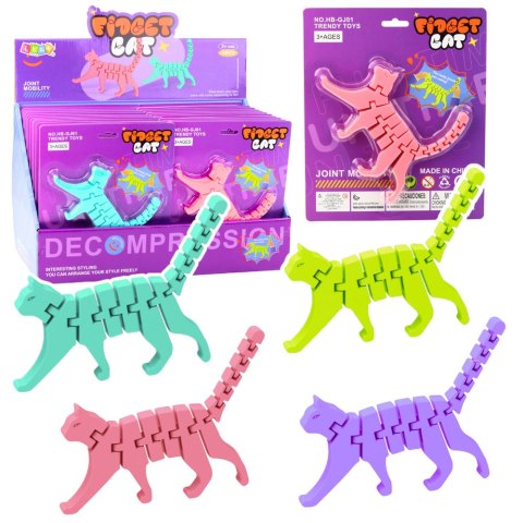 Kot Puzzle Fidget 3D Układanka Elastyczny Do Wyginania Mix LEAN TOYS