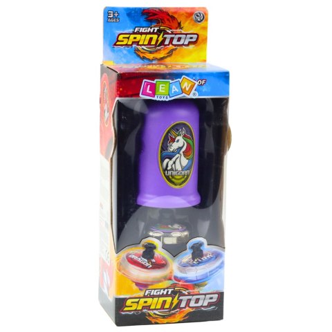 Zestaw Wyrzutnia Z Bączkiem Latający Dysk Jednorożec Fioletowy LEAN Toys