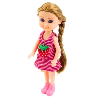 Mini Lalka Z Akcesoriami Wózek Kotki Zestaw Laleczka Różowa LEAN Toys