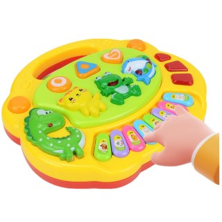 Pianinko Muzyczne Intarktywne Dla Dzieci Dźwięki Zwierząt Melodie LEAN Toys