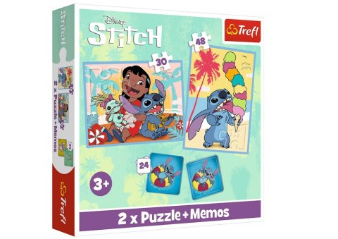 Puzzle + MEMOS - 2w1 (30,48) - Wesoły dzień Lilo and Stitch - Trefl 93585 Trefl Puzzle