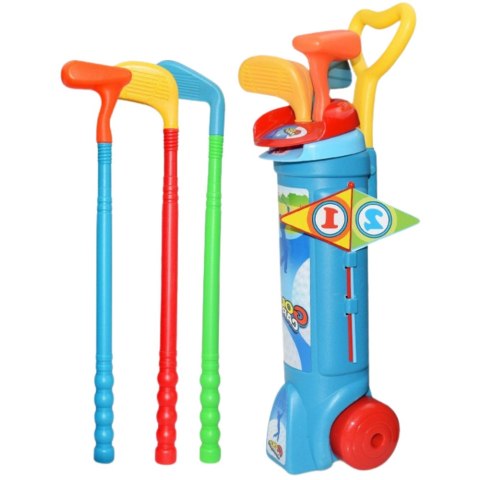 Zestaw Do Gry W Golfa Wózek Kije Pole Gra Sportowa 20el LEAN Toys