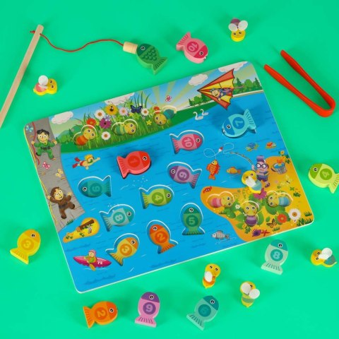Gra drewniana rybki łowienie rybek na magnes pszczółki montessori Kik Sp. z o. o. Sp. k.