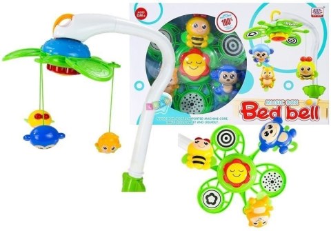 Karuzelka do Łóżeczka z Pozytywką Bed Bell Zawieszki Zwierzątka 2w1 LEAN Toys