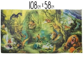 Mata Dywan Koc Na Podłogę Dżungla 108 cm x 58 cm LEAN Toys