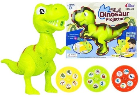 Projektor Dinozaur T-Rex Do Rysowania Malowania 18 Obrazków Pisaki 2w1 LEAN Toys