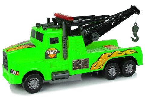 Auto Ciężarówka Holownik Pomoc Drogowa 1:10 Lina Zielona LEAN Toys