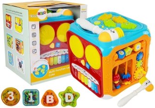 Kostka Edukacyjna Sorter Dla Niemowląt Dźwięk Światła LEAN Toys