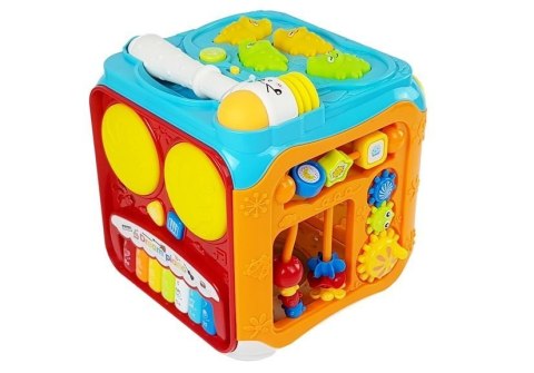 Kostka Edukacyjna Sorter Dla Niemowląt Dźwięk Światła LEAN Toys