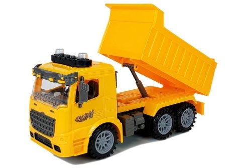 Zestaw Wywrotka 1:14 Znaki Drogowe Światła Fotoradar Żółta LEAN Toys