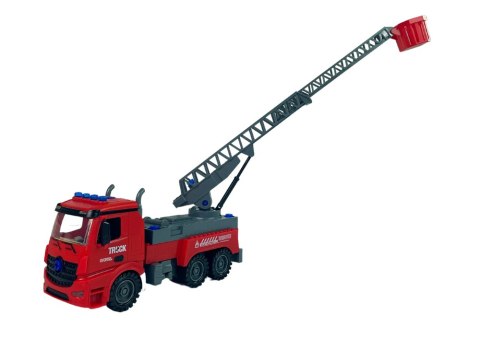 Straż Pożarna Wóz Do Rozkręcania DIY Śrubokręt Czerwony LEAN Toys