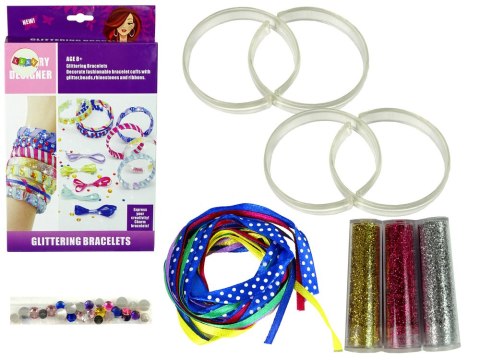 Zestaw Kreatywny Do Robienia Bransoletek DIY Brokat Wstążki LEAN Toys