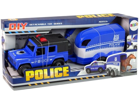 Auto Terenowe Transporter Policja Do Rozkręcania DIY Koń LEAN Toys