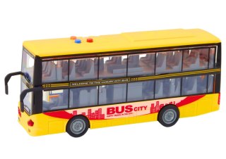 Autobus Piętrowy 1:16 Światła Dźwięki Napęd Frykcyjny Żółty LEAN Toys