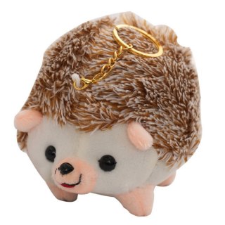 Pluszowy Jeż Maskotka Brelok Kółko Brązowy 9cm LEAN TOYS