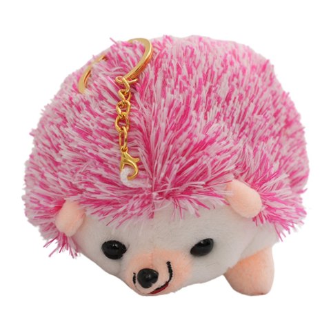 Pluszowy Jeż Maskotka Brelok Kółko Różowy 9cm LEAN TOYS