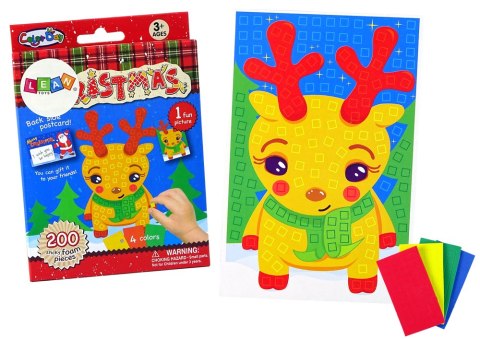 Zestaw DIY Kolorowa Mozaika Święta Wyklejanka Renifer LEAN TOYS