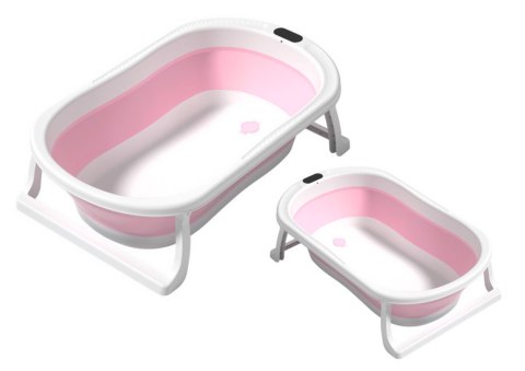 Wanienka Do Kąpieli Składana Antypoślizgowe Nóżki Różowa LEAN