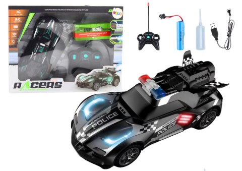 Auto Sportowe R/C Policyjne Czarne Zdalnie Sterowane LEAN Toys