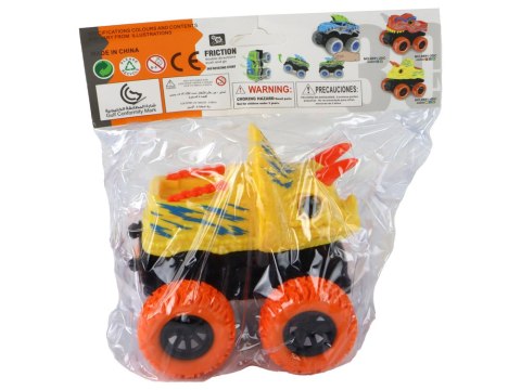 Pojazd Terenowy Pchacz Triceratops Gumowe Koła Żółty LEAN Toys