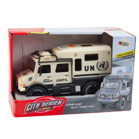 Pojazd Terenowy Służba Miasta Otwierane Drzwi Dźwięk Światła LEAN Toys
