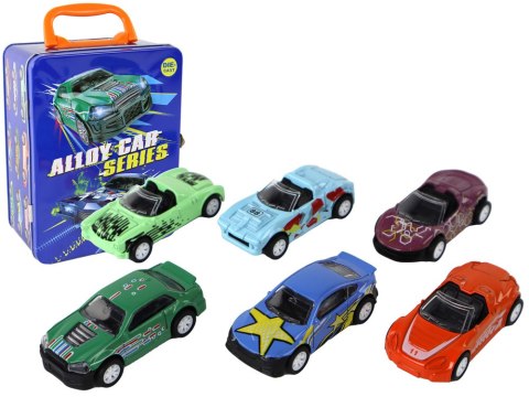 Zestaw Pojazdów Napęd Frykcyjny W Skrzynce Metal 6 ele LEAN Toys