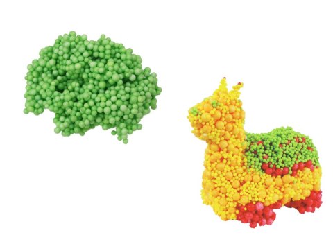 Squishy Kulki Styropianowe Masa w Kubeczku Zielony LEAN TOYS