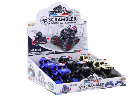 Autko Policyjne Napęd Frykcyjny 3 Kolory Terenowe LEAN Toys