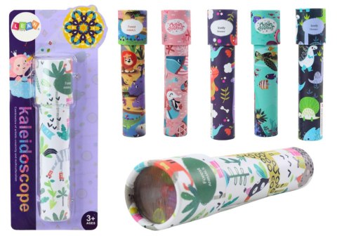 Kalejdoskop Dziecięcy Wzorki Kolory Biały Zwierzęta LEAN TOYS
