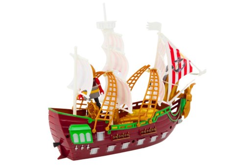 Statek Romański Rzymianie Światła Dźwięki Katapulta Palmy LEAN Toys