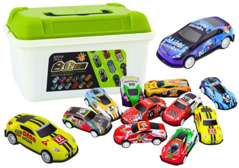 Zestaw Resoraków w Walizce Samochody Autka 50 szt LEAN Toys