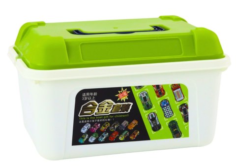 Zestaw Resoraków w Walizce Samochody Autka 50 szt LEAN Toys