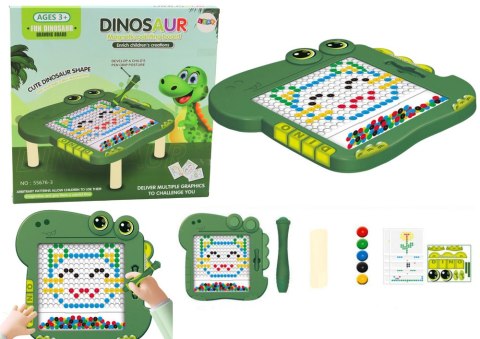 Tablica Magnetyczna Edukacyjna Dinozaur Pad Układanka Zielona LEAN Toys