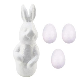 Zestaw Do Malowania Styropianowych Ozdób Zając 3 Jajka Farby LEAN TOYS