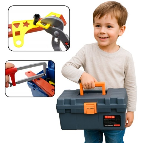 Zestaw Majsterkowicza Skrzynka Narzędzia Wiertarka Akcesoria LEAN Toys