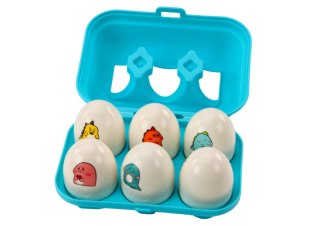 Zestaw Sześciu Geometrycznych Jaj Dinozaurów Kolorowe LEAN Toys