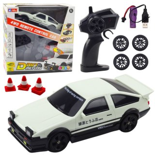 Auto Sportowe Do Driftu Wymienne Koła Zdalnie Sterowany RC 4WD Biały LEAN Toys