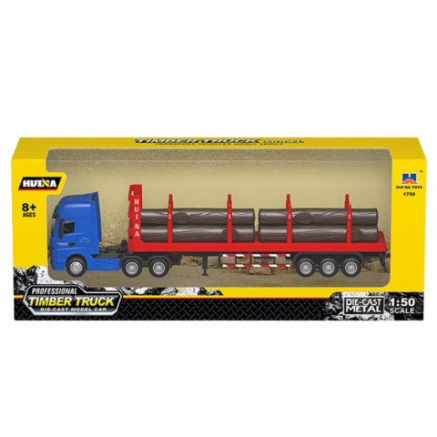Ciężarówka Transport Drewna Metalowa Huina 1:50 Czerwona HUINA